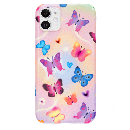 Aura Butterfly iPhone Case – Trendy Protective Phone Cover