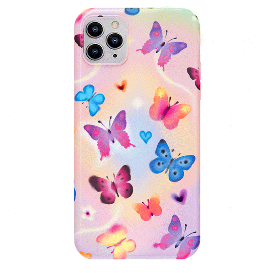 Aura Butterfly iPhone Case – Trendy Protective Phone Cover
