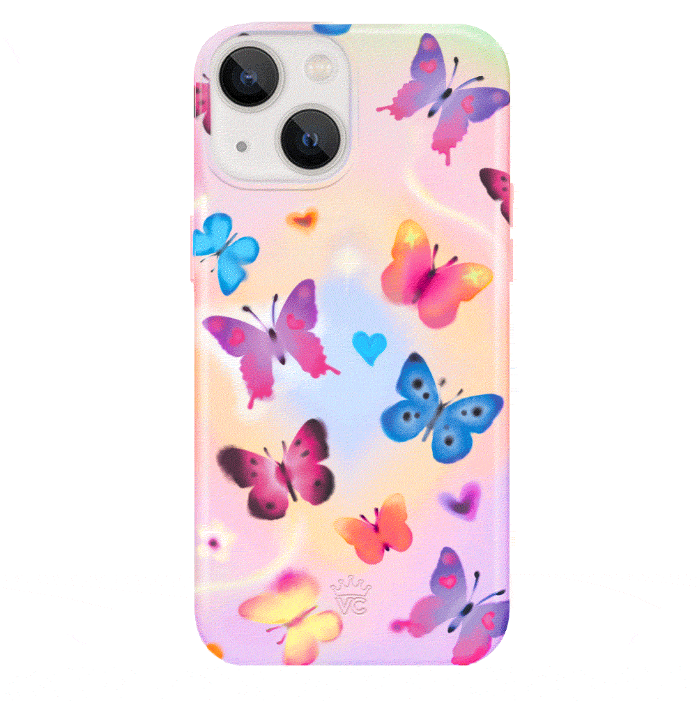 Aura Butterfly iPhone Case – Trendy Protective Phone Cover