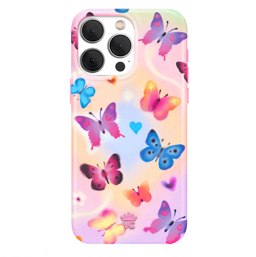 Aura Butterfly iPhone Case – Trendy Protective Phone Cover