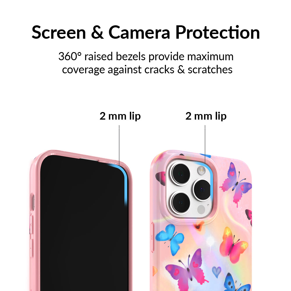 Aura Butterfly iPhone Case – Trendy Protective Phone Cover