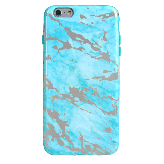 Blue Marble Holo Chrome iPhone Case – Stylish Slim Phone Cover