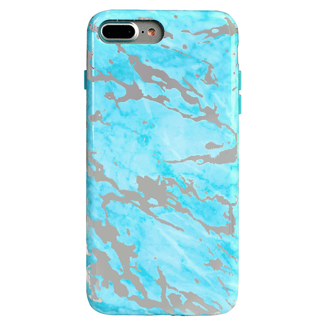Blue Marble Holo Chrome iPhone Case – Stylish Slim Phone Cover
