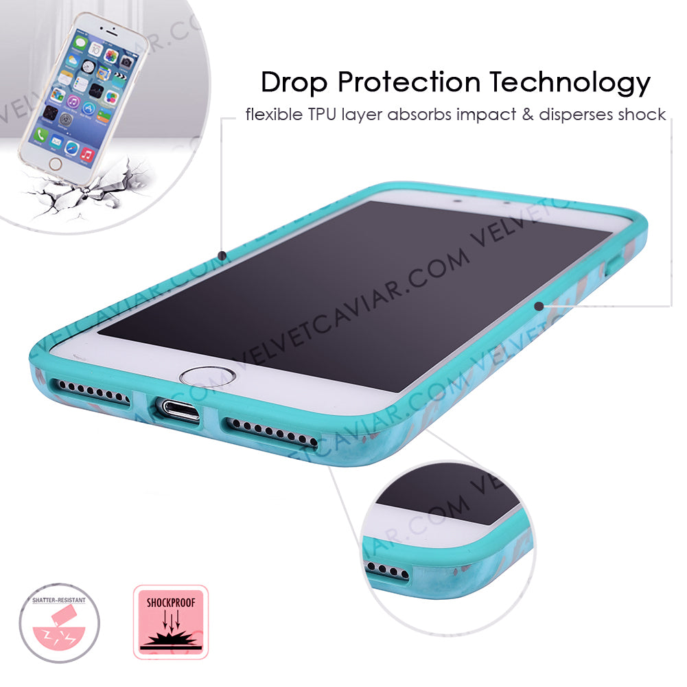 Blue Marble Holo Chrome iPhone Case – Stylish Slim Phone Cover