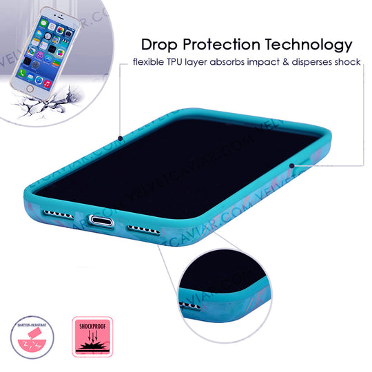Blue Marble Holo Chrome iPhone Case – Stylish Slim Phone Cover