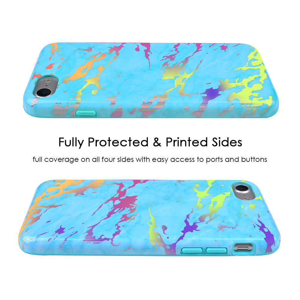 Blue Marble Holo Chrome iPhone Case – Stylish Slim Phone Cover