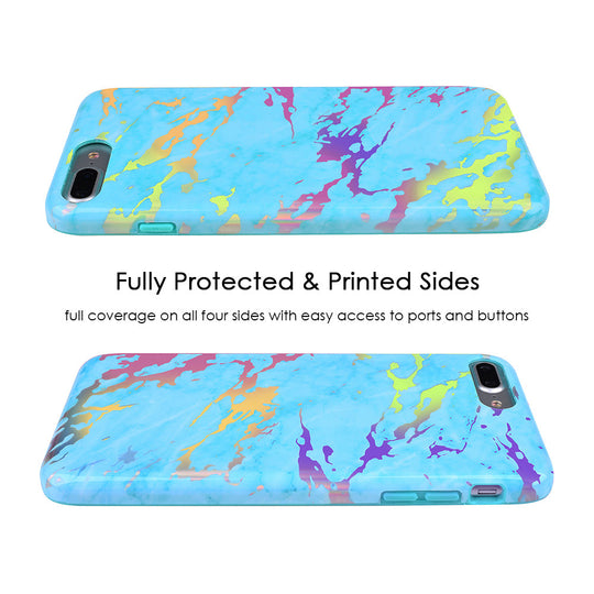 Blue Marble Holo Chrome iPhone Case – Stylish Slim Phone Cover