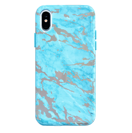Blue Marble Holo Chrome iPhone Case – Stylish Slim Phone Cover