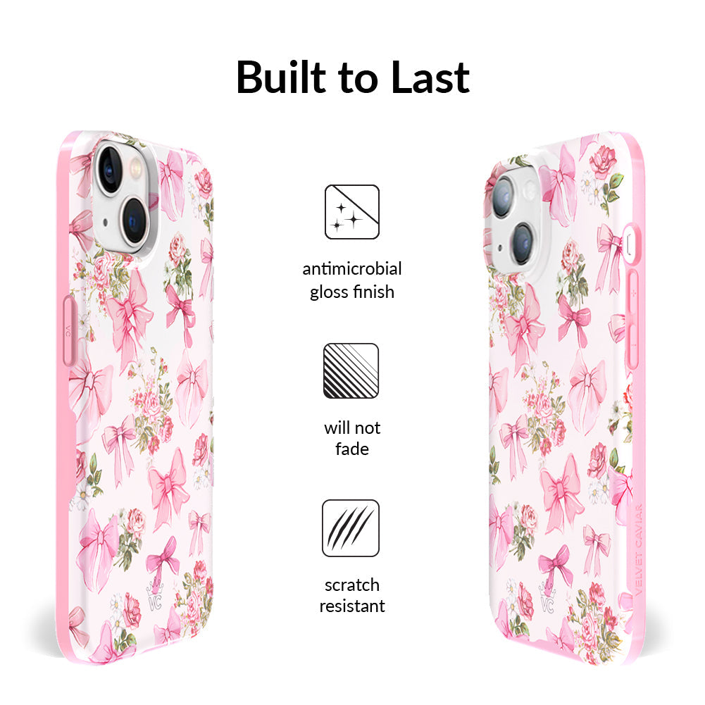 Posie Pink Bow iPhone Case – Cute Aesthetic Phone Cover