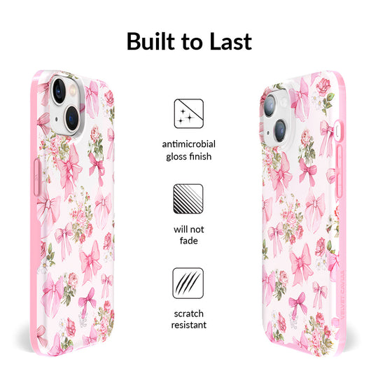 Posie Pink Bow iPhone Case – Cute Aesthetic Phone Cover