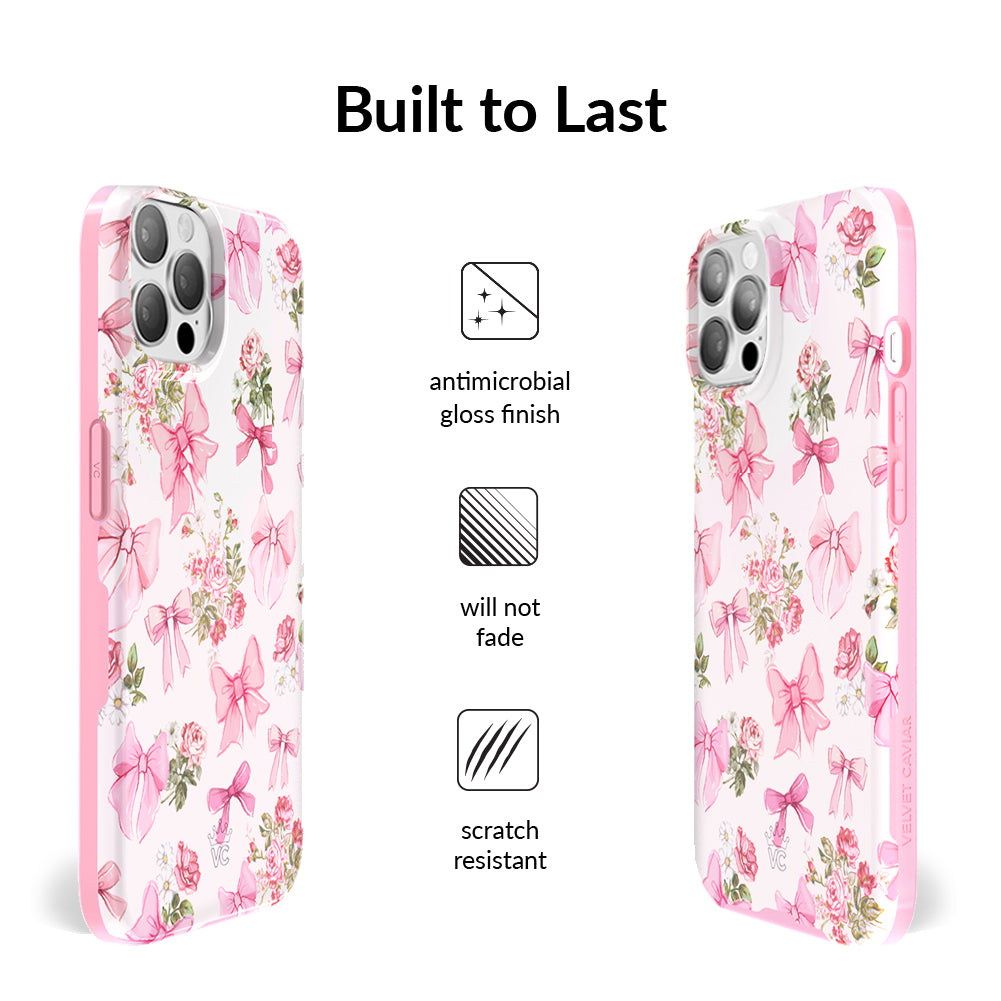 Posie Pink Bow iPhone Case – Cute Aesthetic Phone Cover