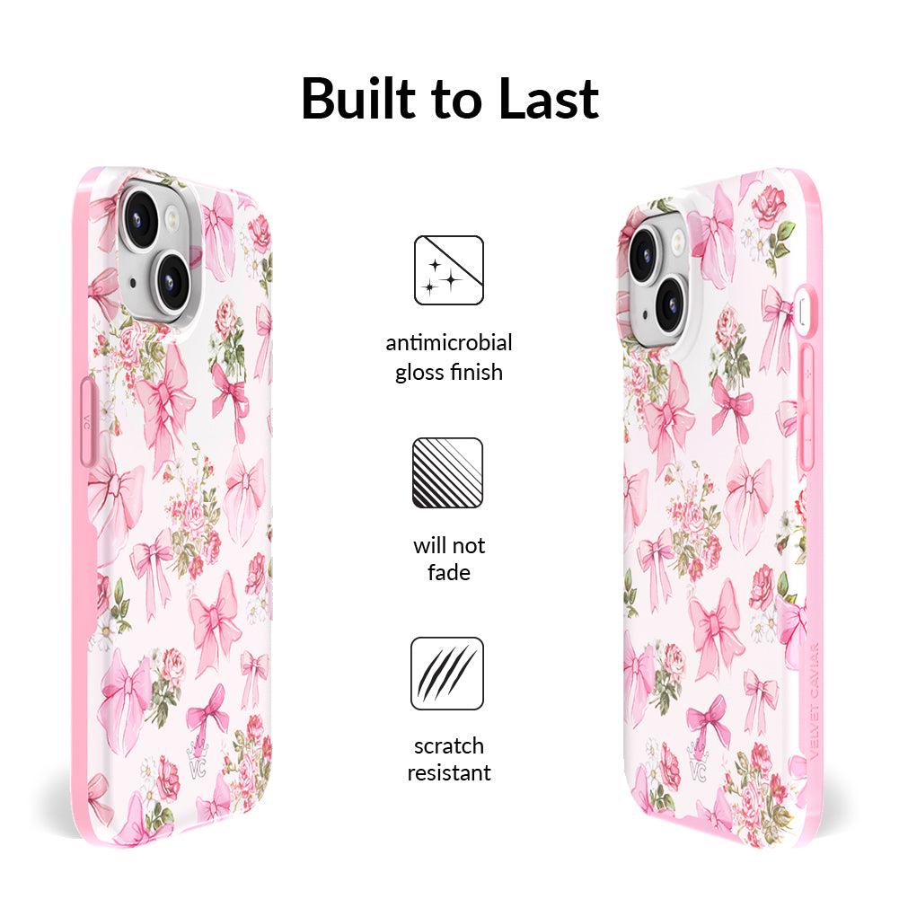 Posie Pink Bow iPhone Case – Cute Aesthetic Phone Cover