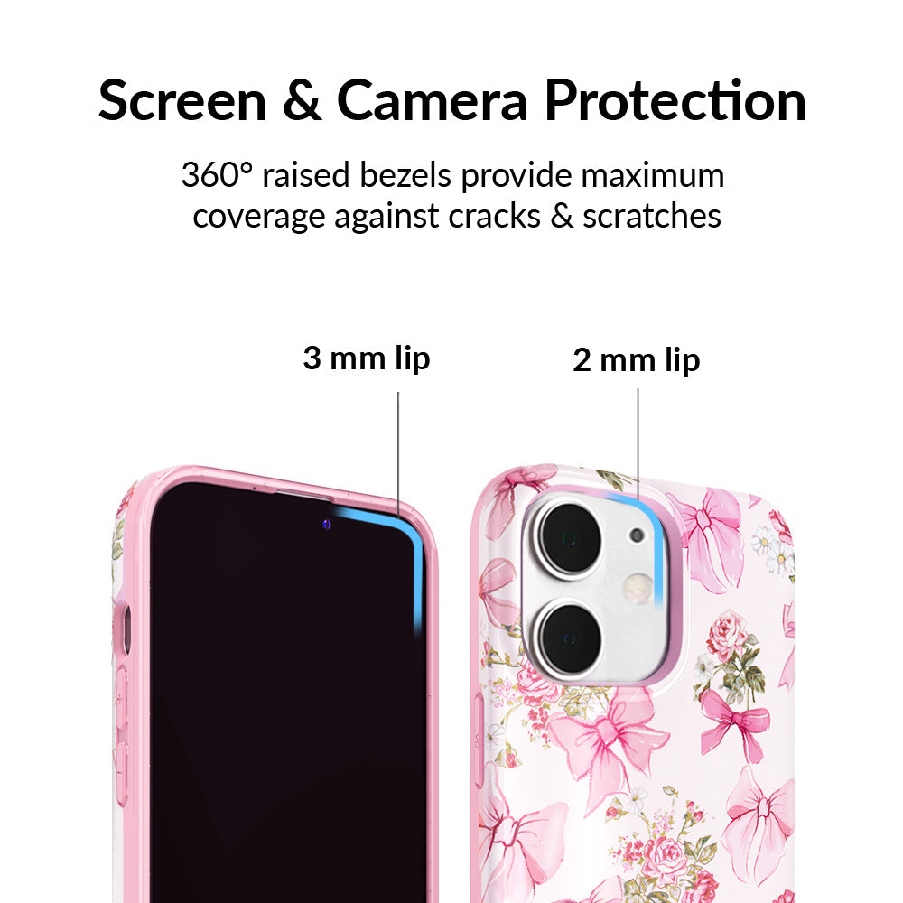 Posie Pink Bow iPhone Case – Cute Aesthetic Phone Cover