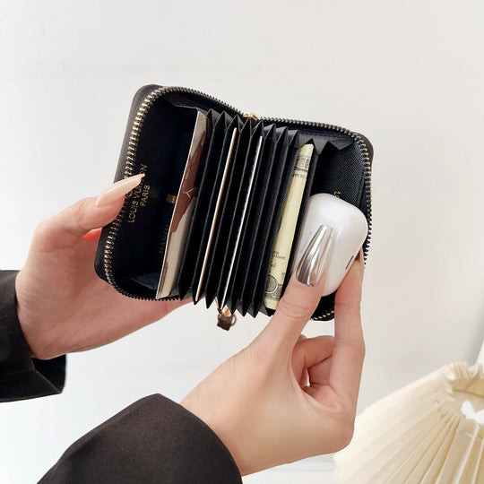 Mini Handbag Zip Wallet Card Holder Leather Coin Purse