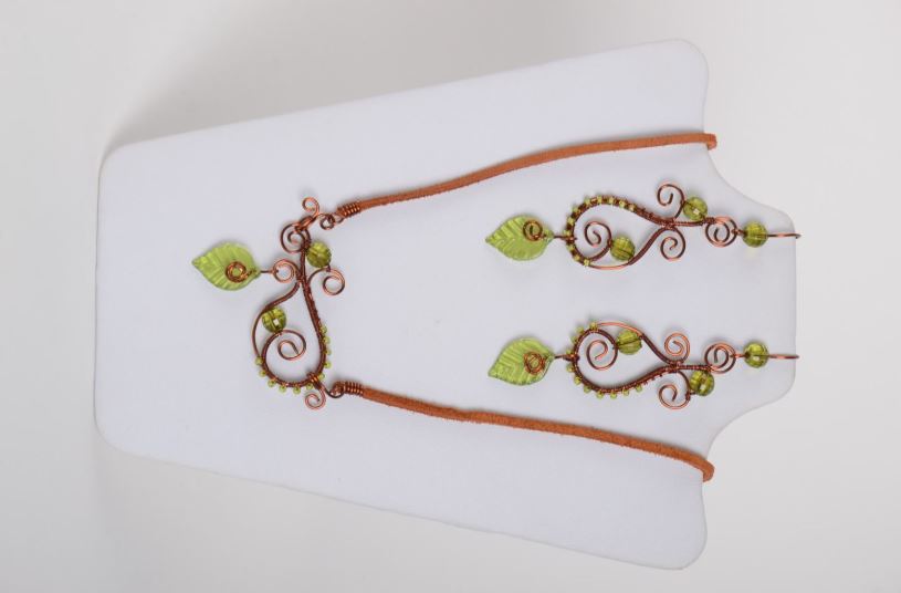 Handmade jewelry set of 2 items copper accessories for women gift ideas