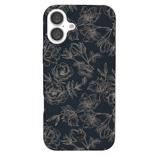 Floral Rose Gold Chrome iPhone Case – Aesthetic Shockproof Phone Cover
