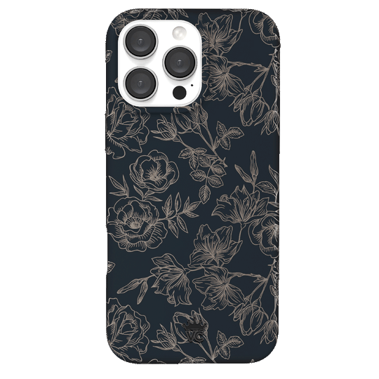 Floral Rose Gold Chrome iPhone Case – Aesthetic Shockproof Phone Cover