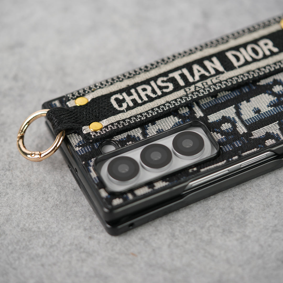 Luxury Brand C Belt Embroidery Case For Samsung Z Fold