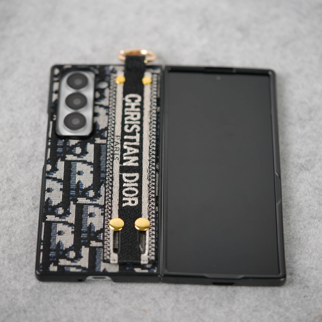 Luxury Brand C Belt Embroidery Case For Samsung Z Fold