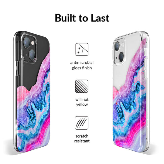 Geode Glitter Clear iPhone Case – Stylish Slim Phone Cover