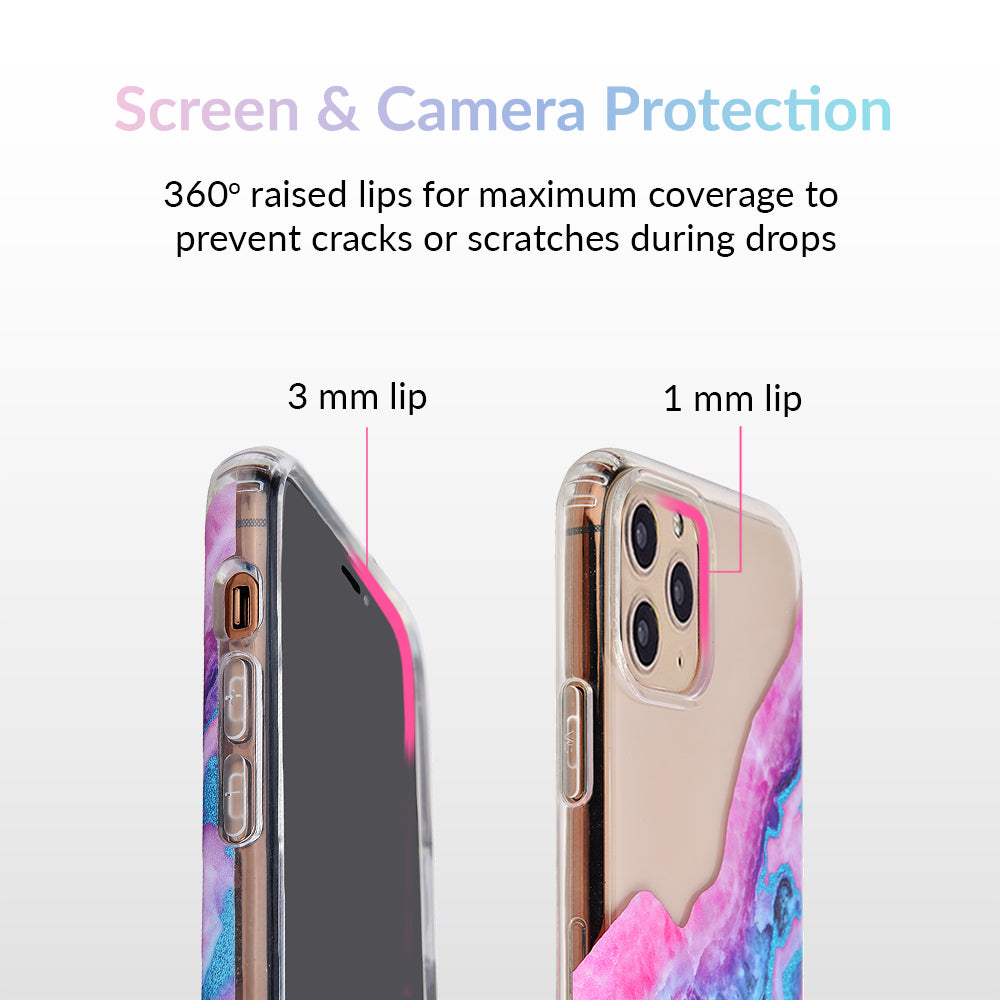 Geode Glitter Clear iPhone Case – Stylish Slim Phone Cover