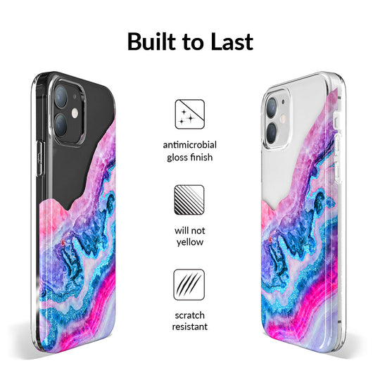 Geode Glitter Clear iPhone Case – Stylish Slim Phone Cover
