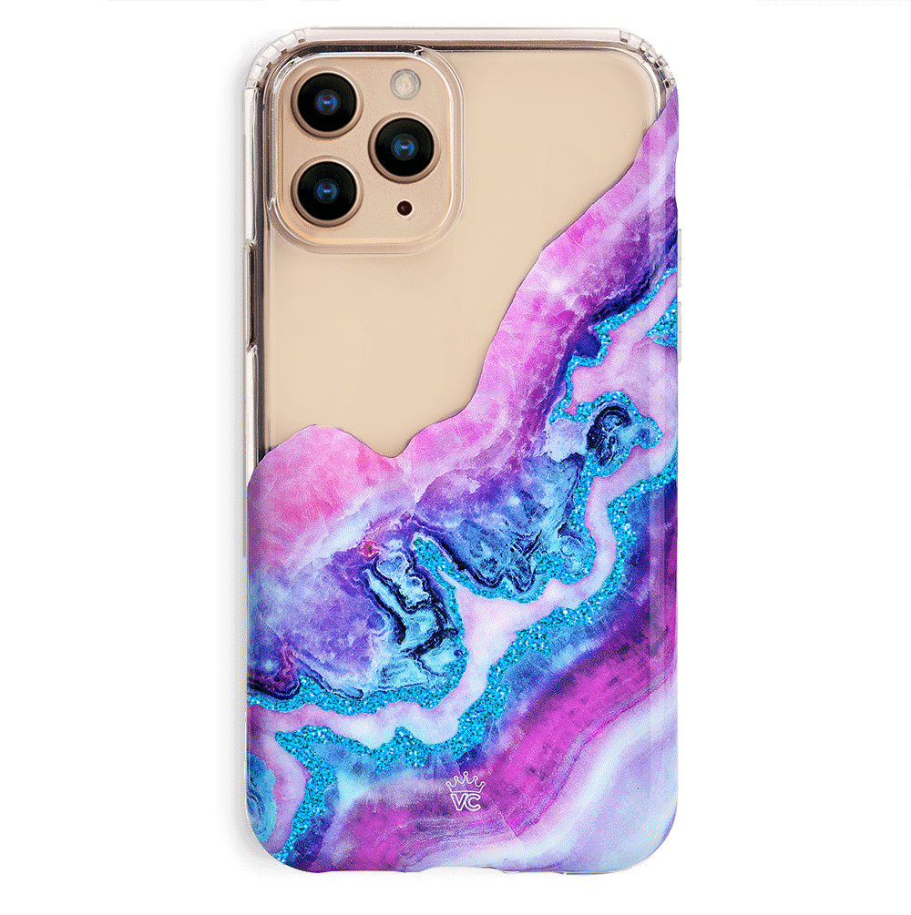 Geode Glitter Clear iPhone Case – Stylish Slim Phone Cover
