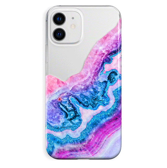 Geode Glitter Clear iPhone Case – Stylish Slim Phone Cover
