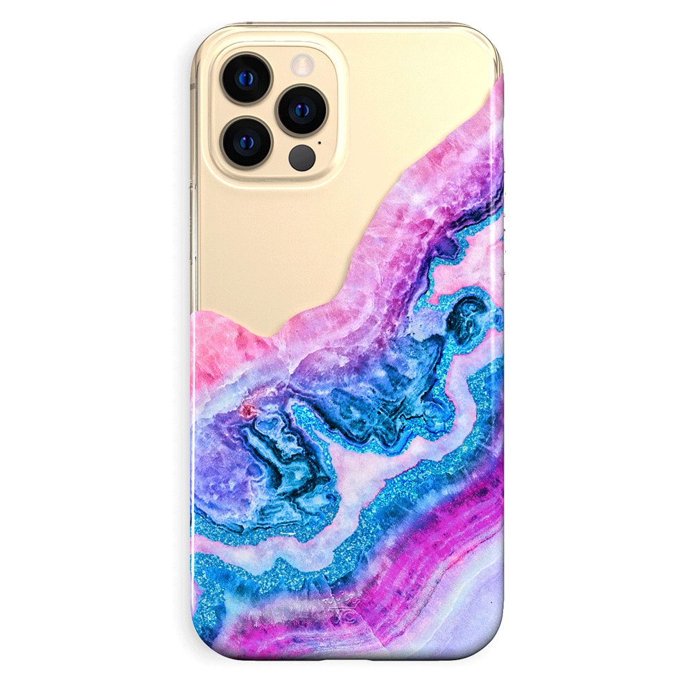 Geode Glitter Clear iPhone Case – Stylish Slim Phone Cover