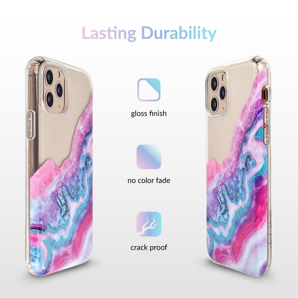 Geode Glitter Clear iPhone Case – Stylish Slim Phone Cover