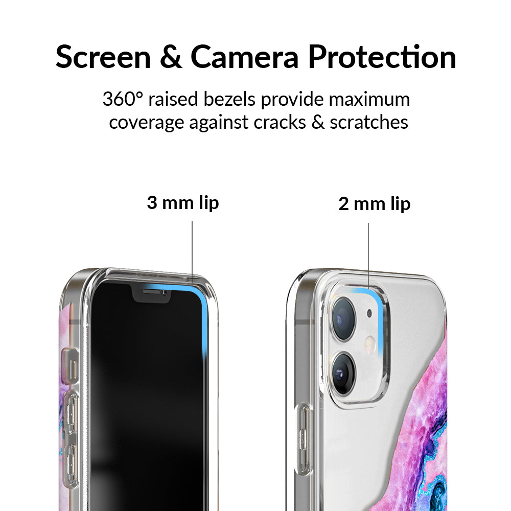 Geode Glitter Clear iPhone Case – Stylish Slim Phone Cover