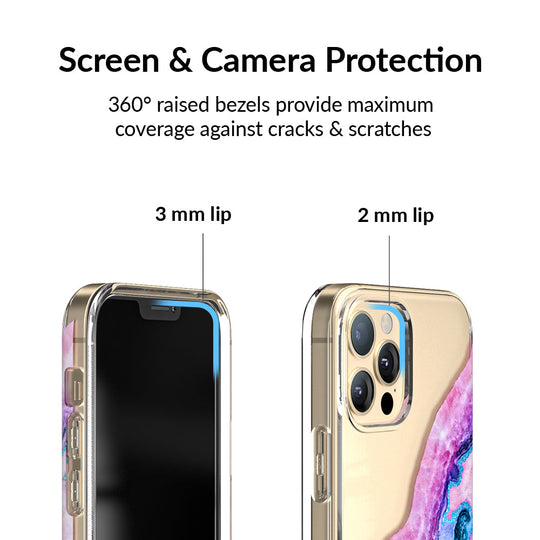 Geode Glitter Clear iPhone Case – Stylish Slim Phone Cover