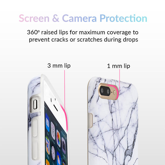 White & Gray Marble iPhone Case – Trendy Protective Phone Cover