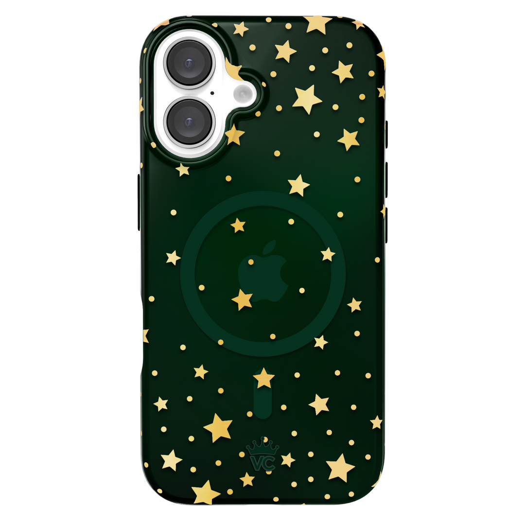 Evergreen Stars iPhone Case – Chic Designer-Style Phone Cover