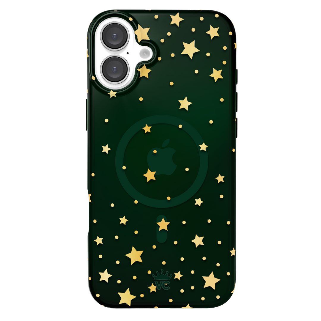 Evergreen Stars iPhone Case – Chic Designer-Style Phone Cover