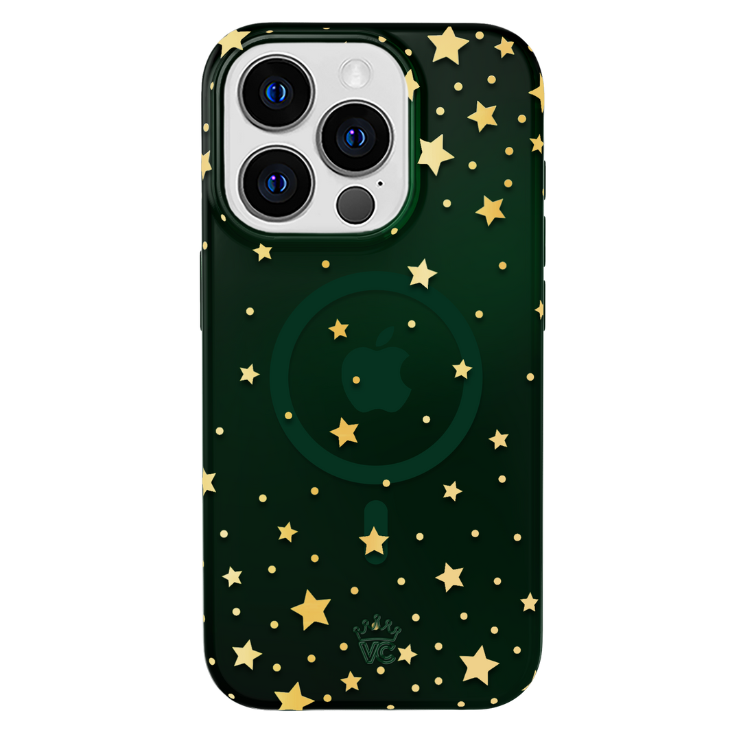 Evergreen Stars iPhone Case – Chic Designer-Style Phone Cover