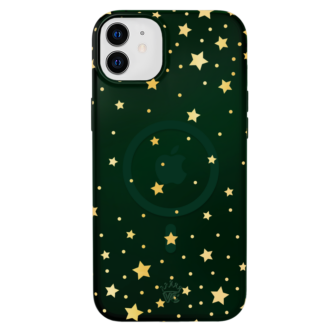Evergreen Stars iPhone Case – Chic Designer-Style Phone Cover