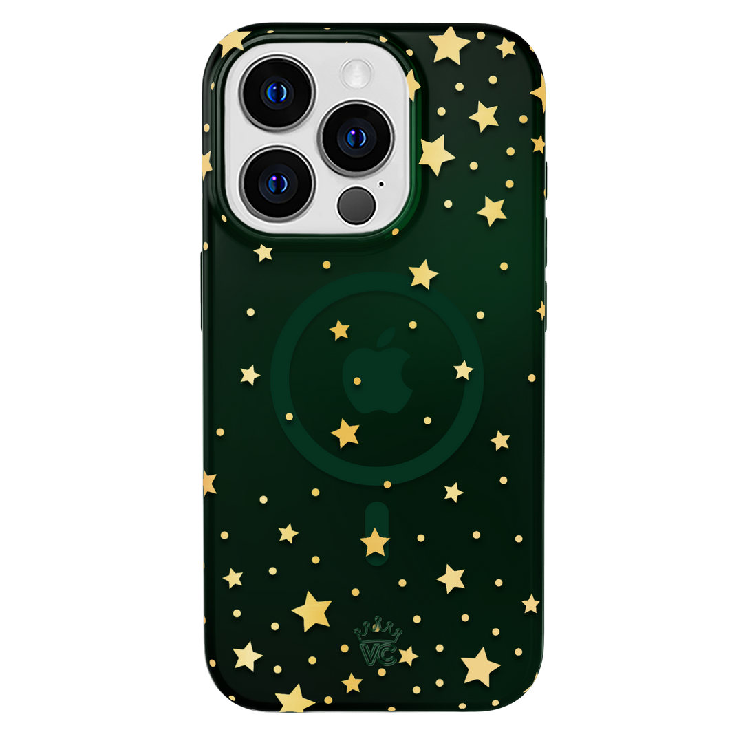 Evergreen Stars iPhone Case – Chic Designer-Style Phone Cover