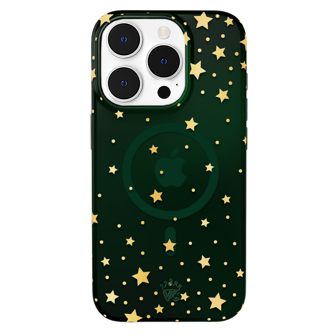 Evergreen Stars iPhone Case – Chic Designer-Style Phone Cover
