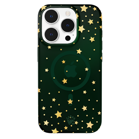 Evergreen Stars iPhone Case – Chic Designer-Style Phone Cover