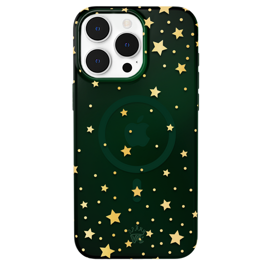 Evergreen Stars iPhone Case – Chic Designer-Style Phone Cover