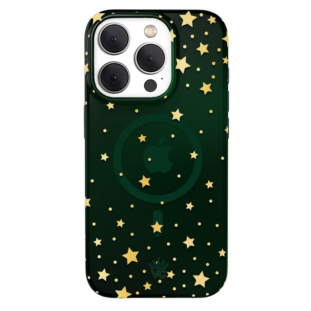 Evergreen Stars iPhone Case – Chic Designer-Style Phone Cover