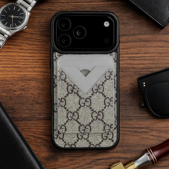 Inspired iPhone Case With Card Holder for iPhone 17 / 16 / 15 / 14