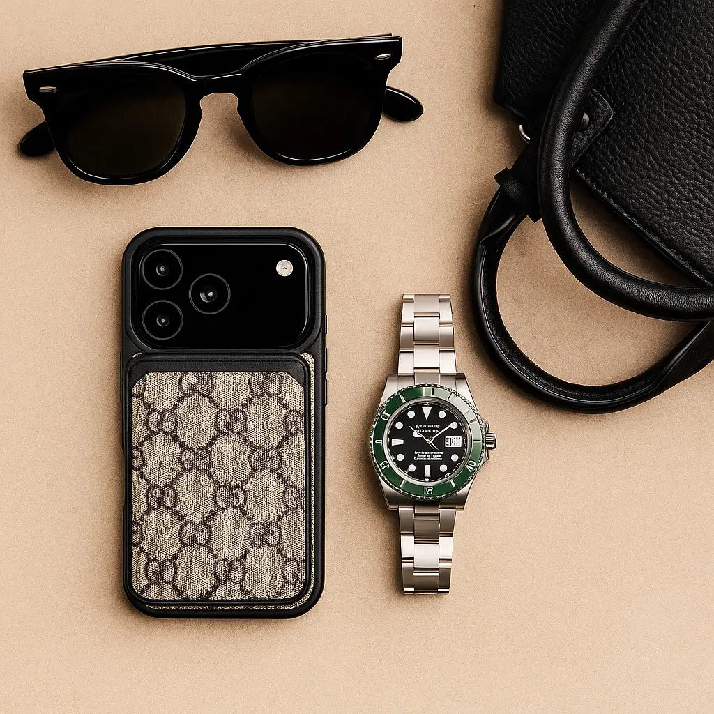 Inspired iPhone Case With Card Holder for iPhone 17 / 16 / 15 / 14