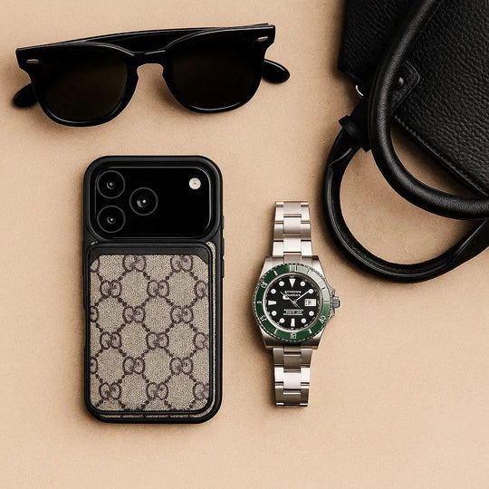 Inspired iPhone Case With Card Holder for iPhone 17 / 16 / 15 / 14