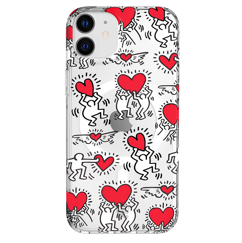 Keith Haring Heart-ist iPhone Case – Stylish Slim Phone Cover