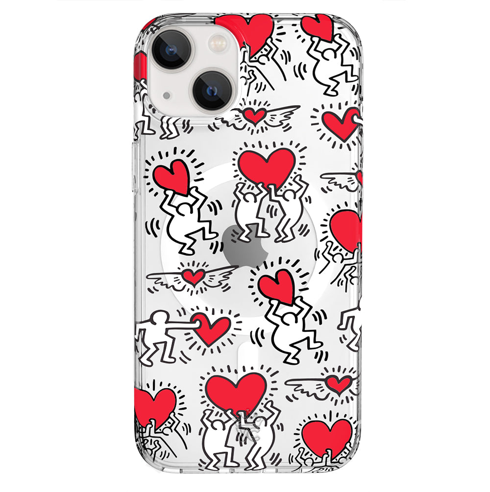 Keith Haring Heart-ist iPhone Case – Stylish Slim Phone Cover