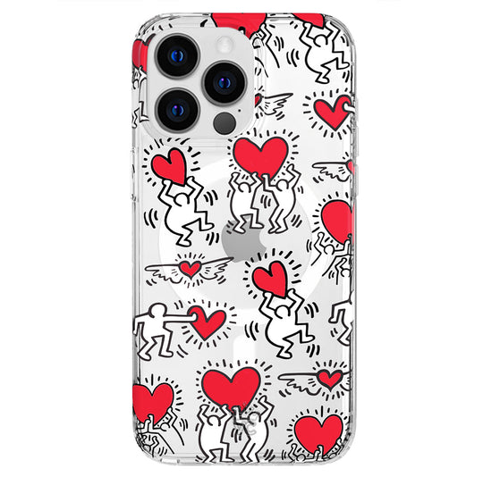 Keith Haring Heart-ist iPhone Case – Stylish Slim Phone Cover
