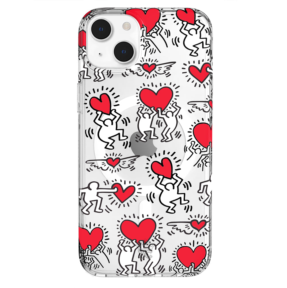 Keith Haring Heart-ist iPhone Case – Stylish Slim Phone Cover