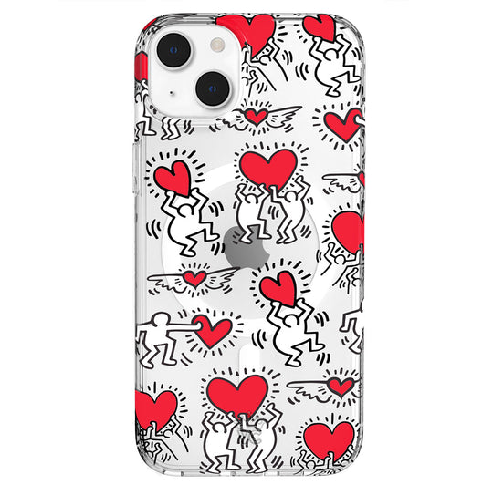 Keith Haring Heart-ist iPhone Case – Stylish Slim Phone Cover